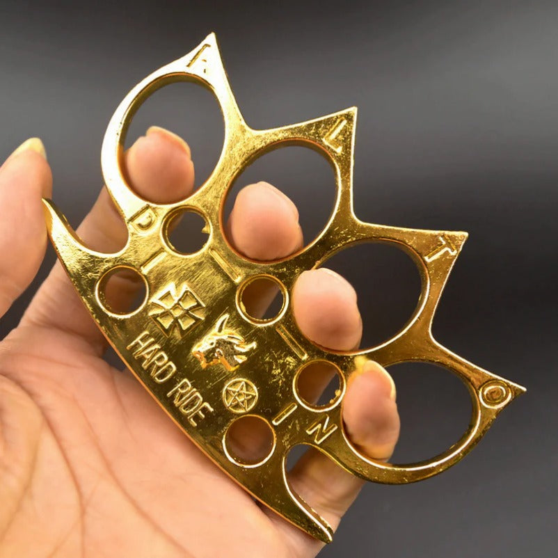 Brass Knuckle Duster by FitDefend for Emergency Window Breaking