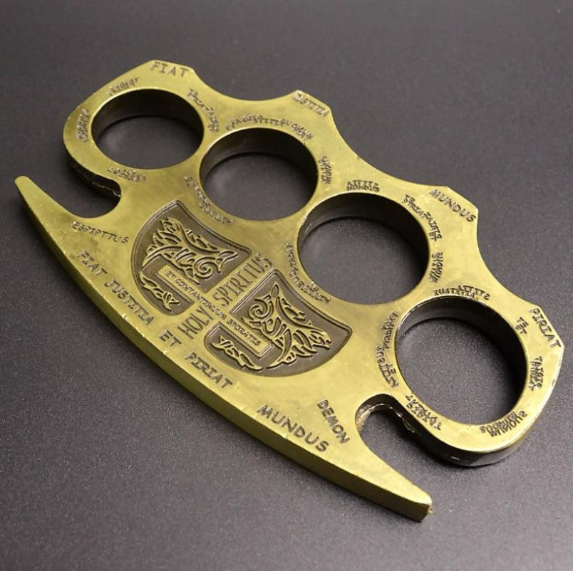 BroadGuard Metal Brass Knuckle Duster and Fist Buckle for Enhanced Protection