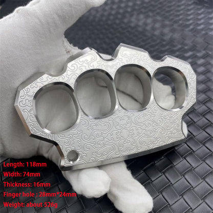 Engraved Knuckle Duster Sturdy Steel Everyday Carry Tool