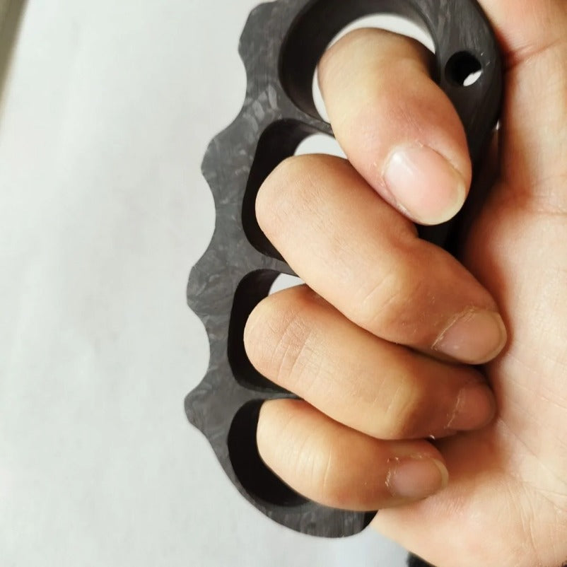 Carbon Fiber Knuckle Duster Four Finger Tactical Gear for Protection