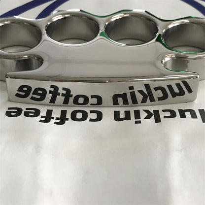The King Classic Polished Steel Knuckle Duster for Self-Defense EDC