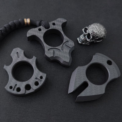 Ultra-Durable Carbon Fiber Knuckle Duster for Single Finger Self Defense