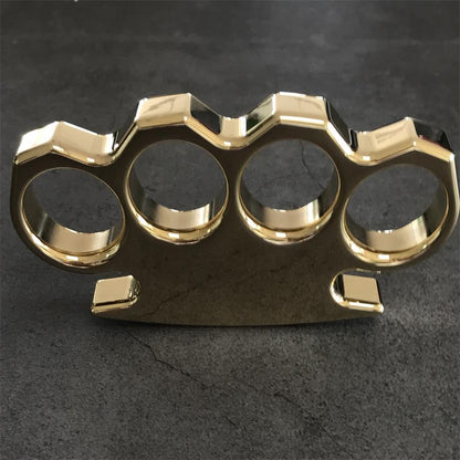 The King Mirror Polished Brass Knuckle Duster in Classic Design