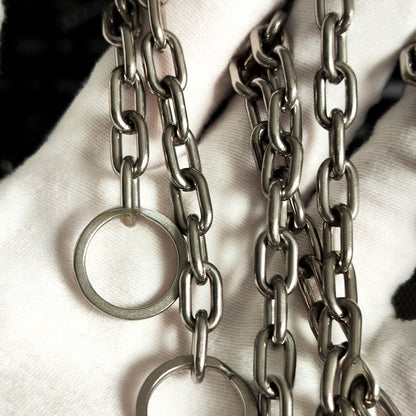 Titanium Wallet Chain with Welded Quick Clip Belt Loop for Motorcycle Keychain EDC
