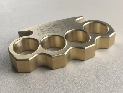 PrecisionGuard Durable Brass Knuckle Duster for Protection and Window Smashing