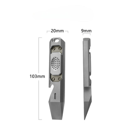 Titanium Fidget Tool with Pry Bar and Bottle Opener for EDC Use