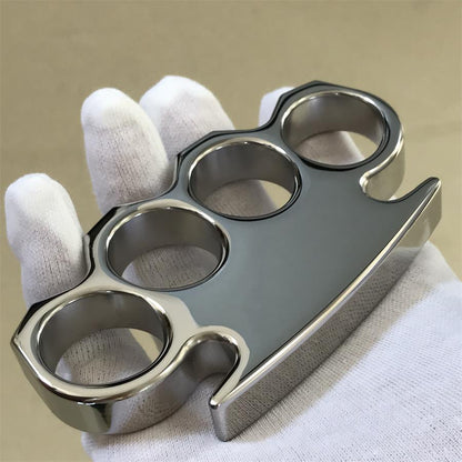 The King Classic Polished Steel Knuckle Duster for Self-Defense EDC