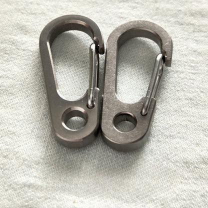 Titanium Spring-Loaded Keychain Carabiner Multi-Tool with EDC Flashlight