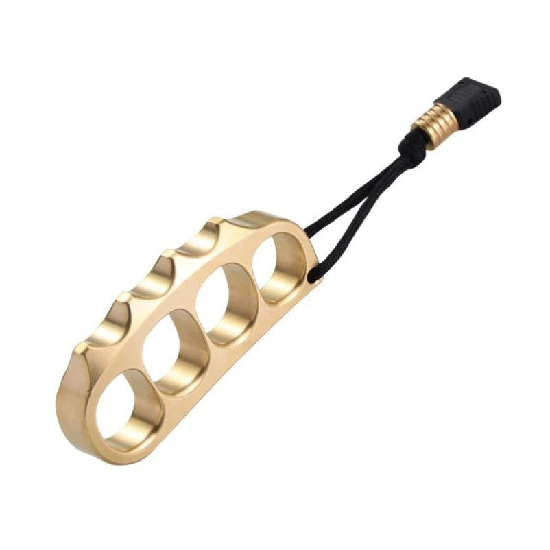 Brass Knuckle Duster Large Solid Pea Design for Self-Defense Protection