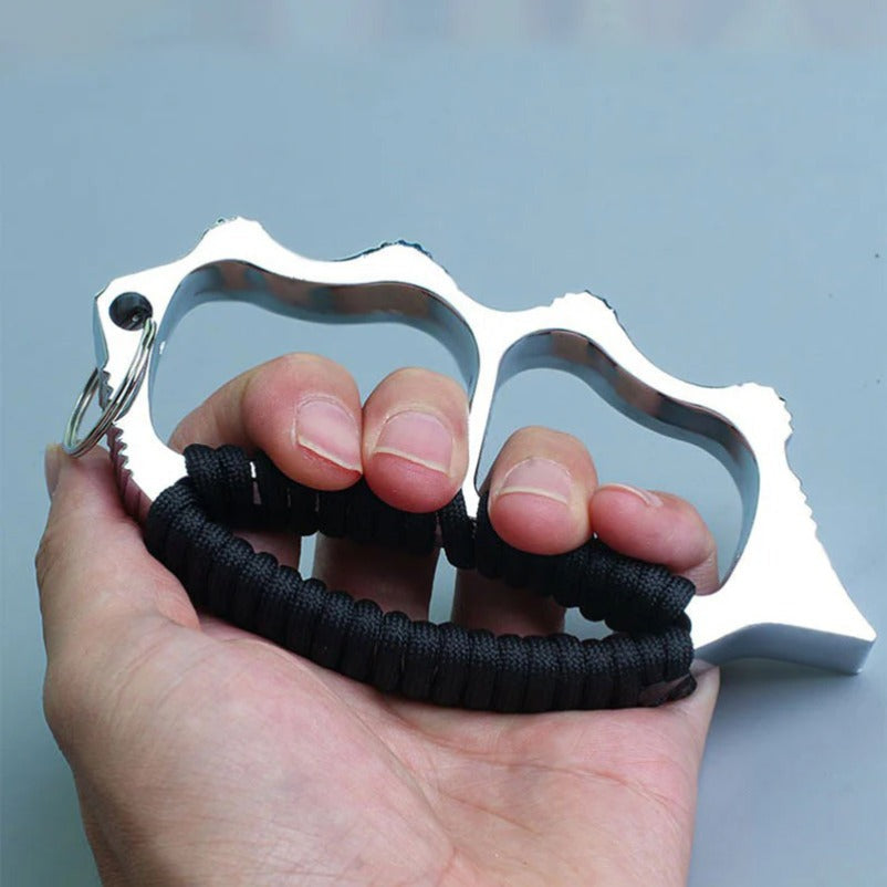 ZincGuard Knuckle Duster with Dual Finger Design for Safety