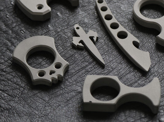 Titanium Skull EDC Knuckle Duster Ring and Keychain Self Defense Tool