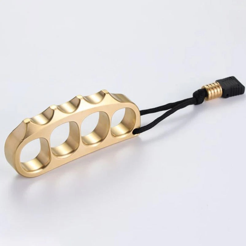 Brass Knuckle Duster Large Solid Pea Design for Self-Defense Protection