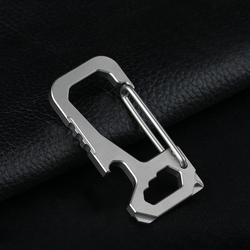 Titanium Multi-Function Keychain Tool with Waist Hook and Car Essentials