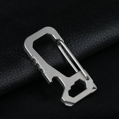 Titanium Multi-Function Keychain Tool with Waist Hook and Car Essentials