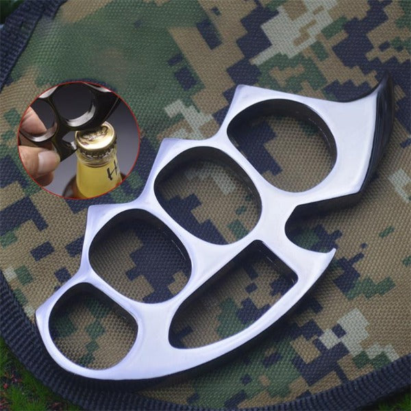 Sturdy Zinc Alloy Knuckle Duster with Practical Bottle Opening Feature