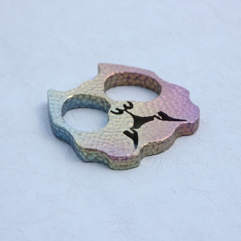 Dog Head Style Titanium Knuckle Duster Personal Defense Tool 