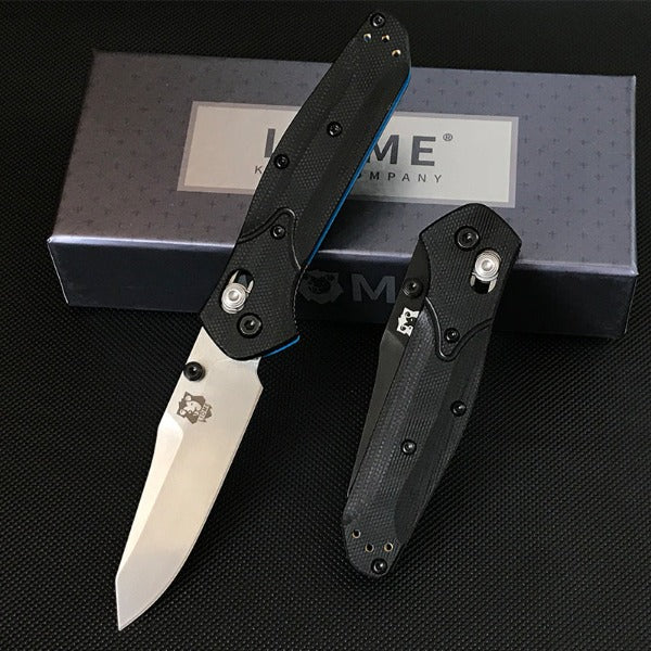 Liome EDC Tool Folding Blade Knife with Dual Color G10 Grip for Outdoor Use