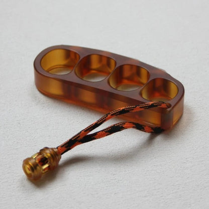 Amber Pea Knuckle Duster Strong Defense Tool for EDC Use