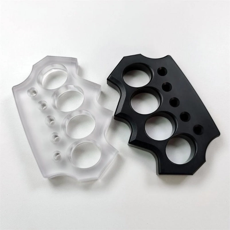 Assault-Ready Transparent Knuckle Duster for Personal Safety