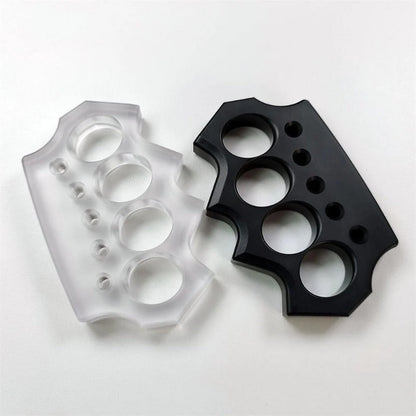 Assault-Ready Transparent Knuckle Duster for Personal Safety