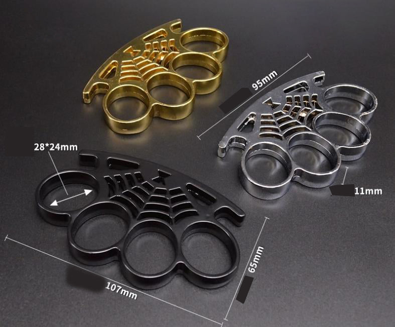 Brass Knuckle Duster EDC Tool for Boxing Defense and Window Breaking