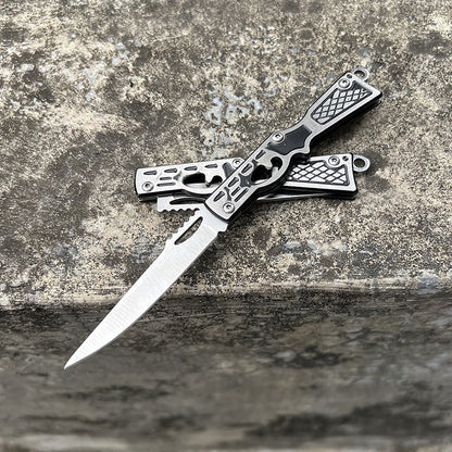 Concealed Blade Mini Folding Knife Keychain Pendant for Stylish Carry