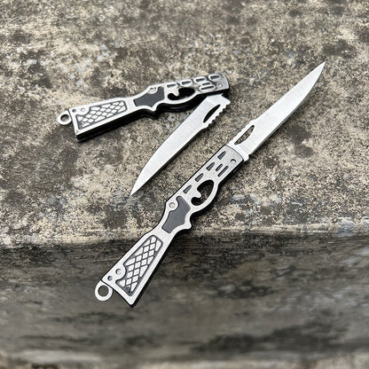 Concealed Blade Mini Folding Knife Keychain Pendant for Stylish Carry