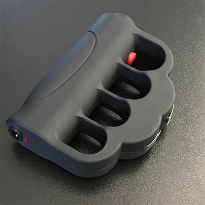 Knuckle Duster Stun Gun with Flashlight and Baton Functions