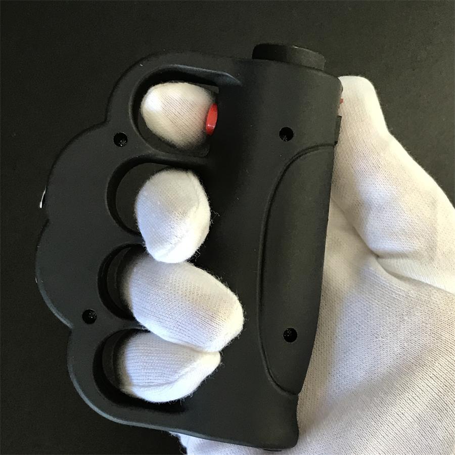 Knuckle Duster Stun Gun with Flashlight and Baton Functions