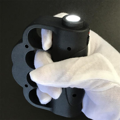Knuckle Duster Stun Gun with Flashlight and Baton Functions