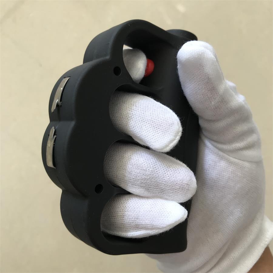 Knuckle Duster Stun Gun with Flashlight and Baton Functions