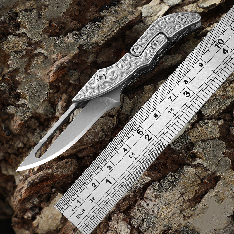 Miniature Mechanical Knife with Sharp Transformable Blade for Easy Pocket Storage