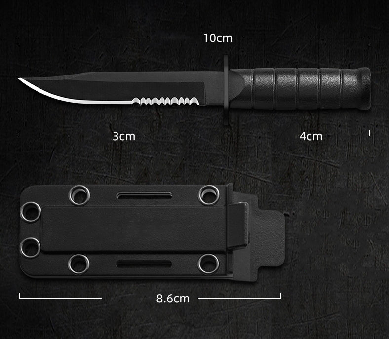 Mini Straight Knife Necklace with Built-in Multi-tool Defense Utility