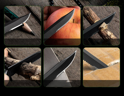Mini Straight Knife Necklace with Built-in Multi-tool Defense Utility