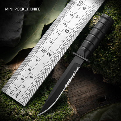 Mini Straight Knife Necklace with Built-in Multi-tool Defense Utility