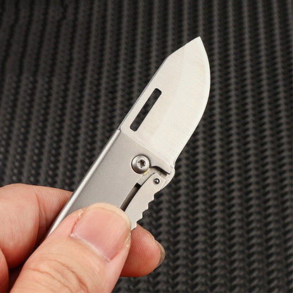 Keychain Folding Knife with Bottle Opener Function and Compact Design