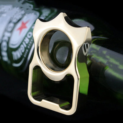 Brass Knuckle Duster for Self-Defense and Bottle Opening