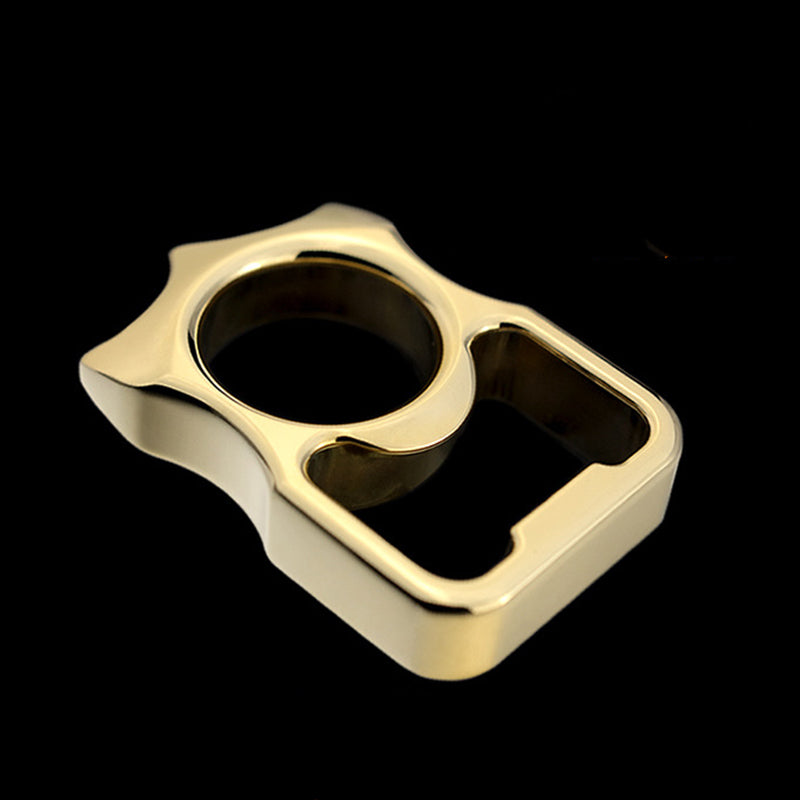 Brass Knuckle Duster for Self-Defense and Bottle Opening