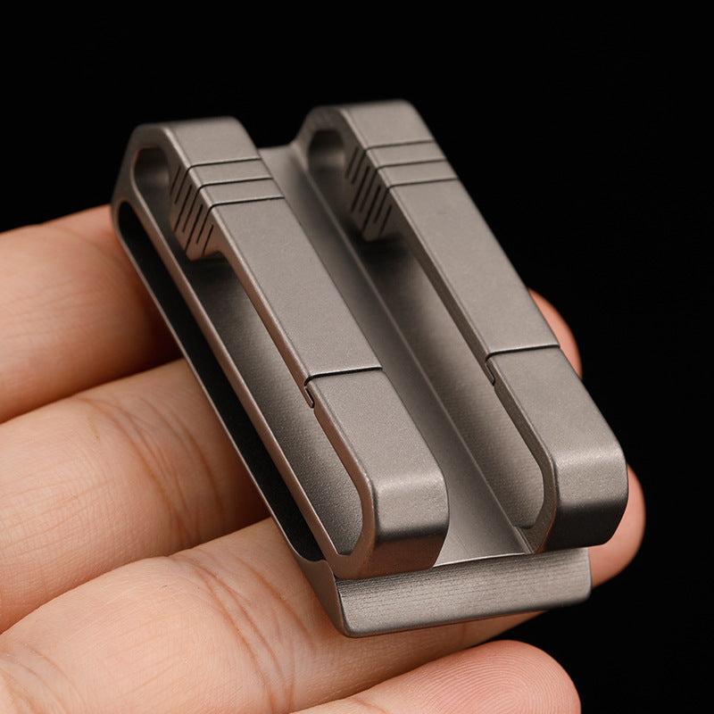 Titanium Waist Clip Keychain with Belt Buckle & Car Key Holder