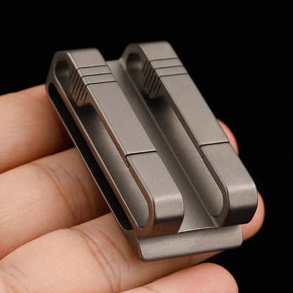 Titanium Waist Clip Keychain with Belt Buckle & Car Key Holder