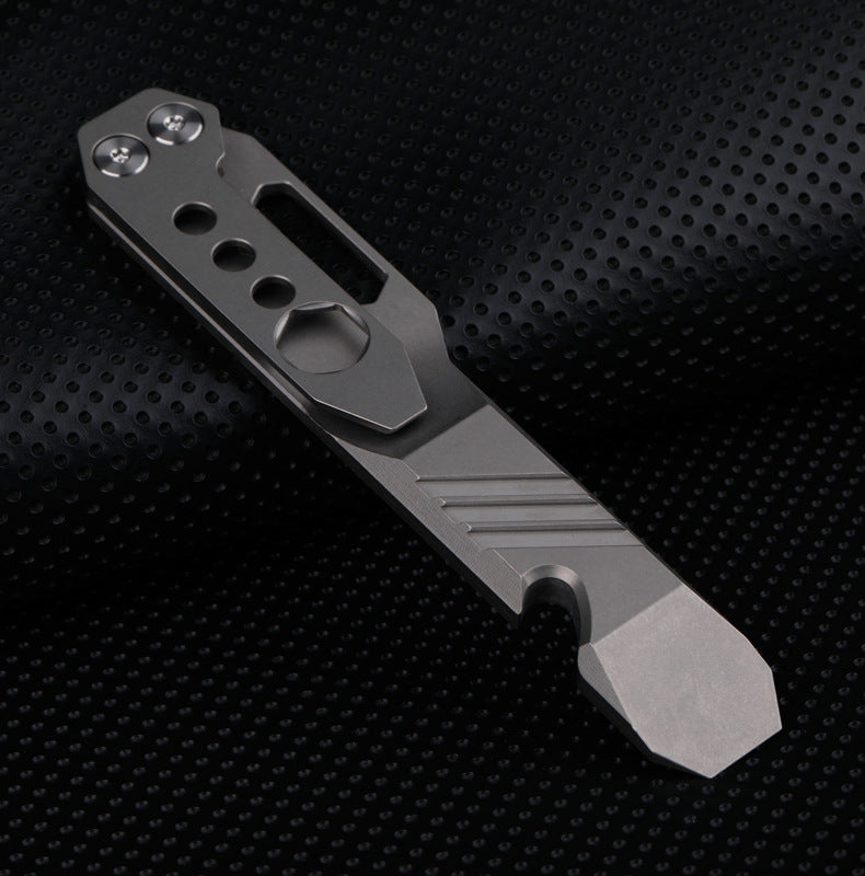 Survival EDC Multitool Titanium Wrench Pry Bar Bottle Opener Screwdriver Self Defense