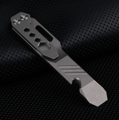Survival EDC Multitool Titanium Wrench Pry Bar Bottle Opener Screwdriver Self Defense