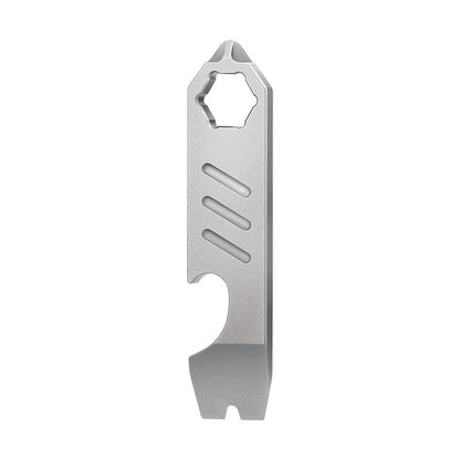 Compact TC4 Titanium Pry Tool with Key Tag Outdoor Survival Functionality