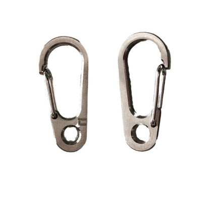 Titanium Spring-Loaded Keychain Carabiner Multi-Tool with EDC Flashlight