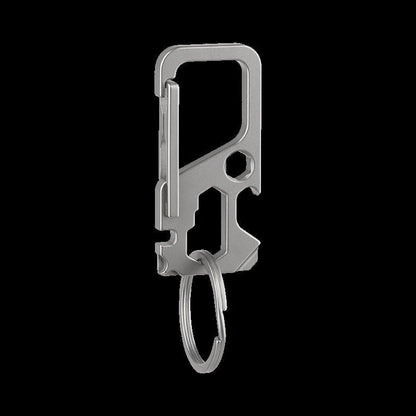 Versatile Titanium Carabiner Multi-Tool Keychain for Outdoor Adventures