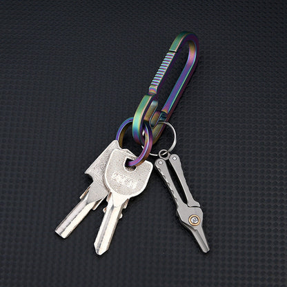 Portable Titanium Keychain Scissors for Hair and Beard Grooming