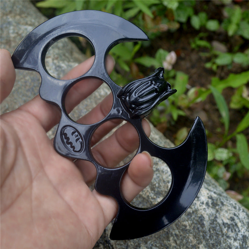 BatGuard Self-Defense Gear Featuring Metal Brass Knuckle Duster and Tiger Fist Buckle