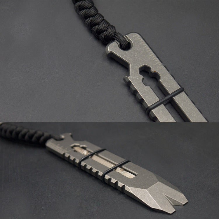 Multi-Utility Titanium Pry Bar Wrench Tool for Repair and Survival