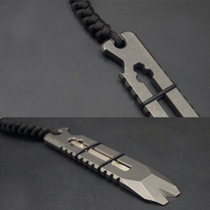 Multi-Utility Titanium Pry Bar Wrench Tool for Repair and Survival