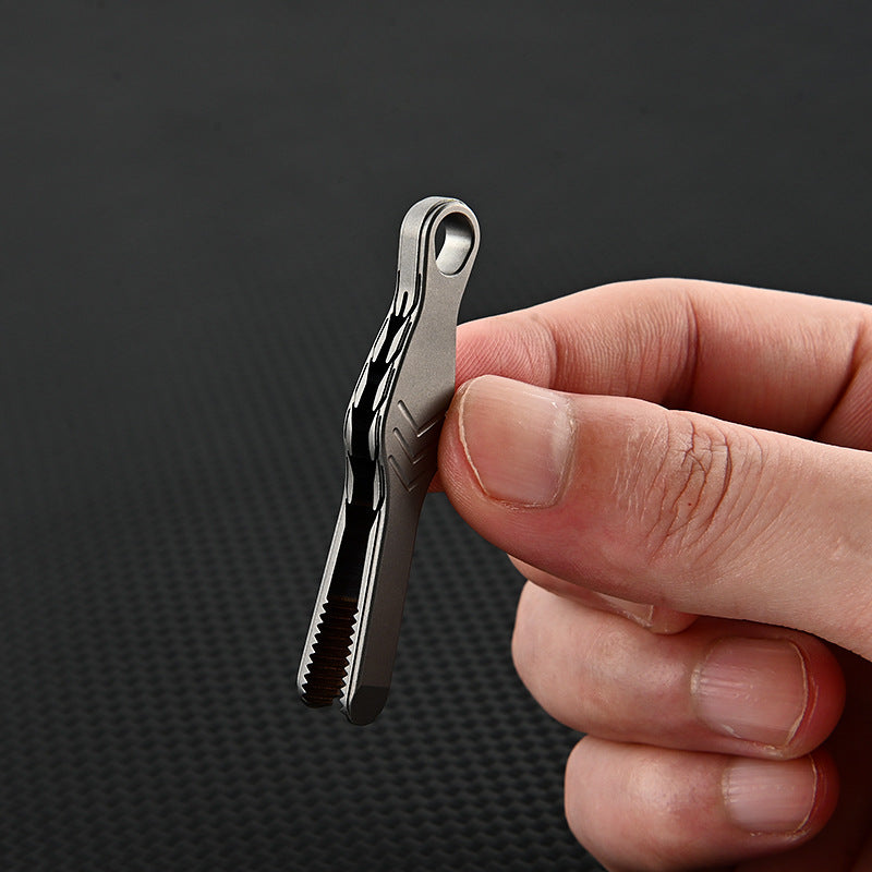 TC4 Titanium Compact Tweezer Keychain for Everyday Carry